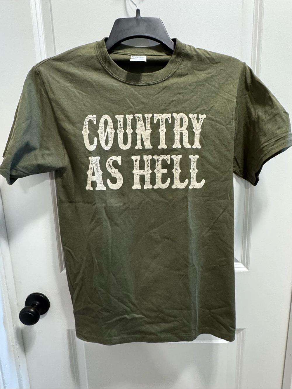 Country As Hell Graphic Tee - Olive Green